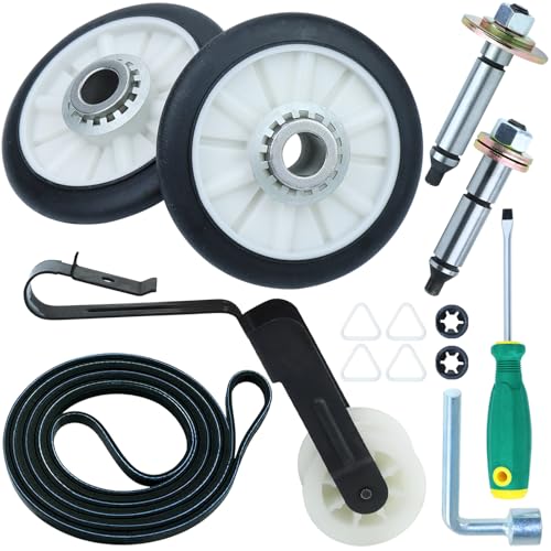 [Upgraded] 4392065 Dryer Repair Kit for Whirlpool Kenmore Maytag - color: A1 2x349241T+1xWP691366+341241+2xShaft