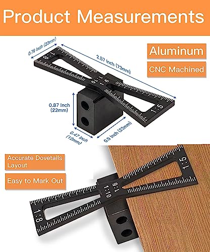 YOSELIN Marking Gauge Wheel Dovetail Jig Set Cam Lever Lock 8 Inch