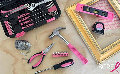 Apollo Tools 39 Piece General Household Tool Set, Pink DT9711P - color: Pink, size: 39-Piece (with Long Nose Pliers + Wrench)