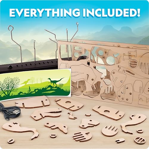 National Geographic Motorized T. Rex 3D Wood Puzzle Dinosaur Kit for Kids - style: Motorized T. Rex Model