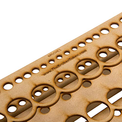 The Broken Token Modular Paint Rack w/ 26mm Holes - Multiple Organizer for Paint Bottles, Pots, and Brushes in Tiered Layout - Customize Your Pieces with Easy Organization & Access - style: Straight 26mm holes
