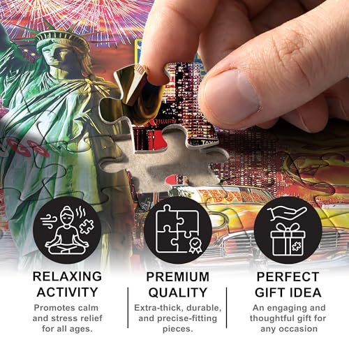 MasterPieces - 550 Piece Jigsaw Puzzle, New York City, Fun for Adults, Family, Kids, 18" x 24" - style: New York City