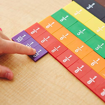EAI Education Fraction Tiles with Tray: Numbered - Set of 51 (Pack of 2) - size: Medium (Pack of 2)