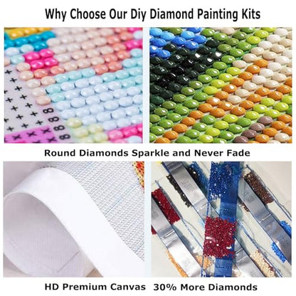 Cherry Blossom Diamond Art Kits for Adults, Flower Diamond Painting Kits - color: HS028-1