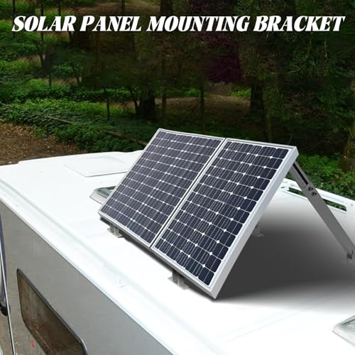 14-27IN Solar Panel Mounting Brackets, 2 Sets Adjust Solar Panel Racks - size: 14-27in adjustable-2 set