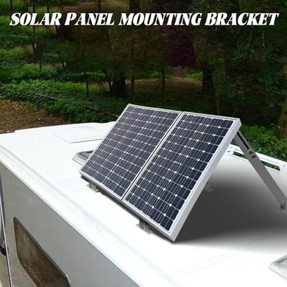 14-27IN Solar Panel Mounting Brackets, 2 Sets Adjust Solar Panel Racks - size: 14-27in adjustable-2 set