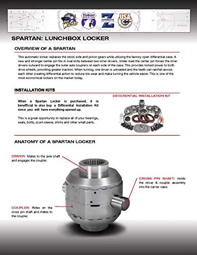 Spartan Locker for Model 35 with 27 Spline Count And A 1.625" Carrier, Includes Heavy-Duty Cross Pin - style: Model 35 Differential 27 Spline Count & 1.625" Carrier (SL M35-1.6-27)
