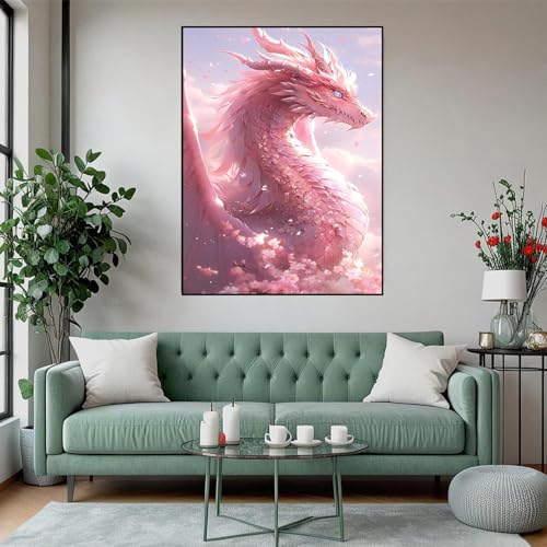XUCNWL Diamond Art Kits for Adults, Pink Dragon Diamond Painting - color: Dragon-1, size: 11.8x15.7in(30x40cm)