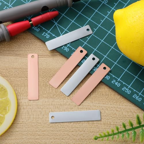 VOSAREA Copper and Zinc Electrode Sheets 20 pcs Anode Set 1.57 X 0.35 X 0.07 in for Science Experiments Electroplating Fruit Battery DIY Projects School Lab Use