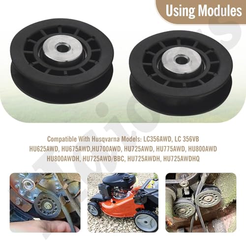 587973001 587969201 Idler Pulley Assembly - for Husqvarna Craftsman Mowers - style: Pulleys Kit