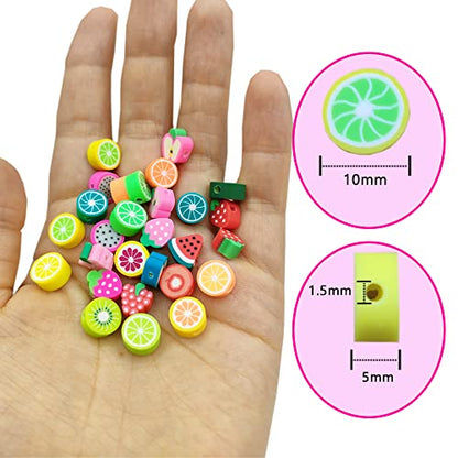 200pcs Fruit Polymer Clay Beads - color: Fruit