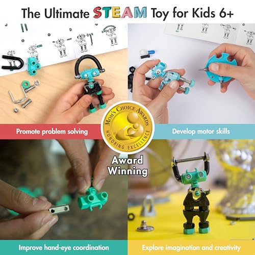 The Off Bits BabaBit Build Your Own Robot Toy Construction Set, Educational Easter Gift STEM Activities Learning Kit, Creative Build and Play Model Kit Steam Toys for 6 7 8 9 10+ Year Old Boys & Girls - style: BabaBit