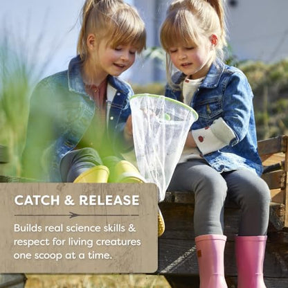 HABA Terra Kids Scoop Net – Bug Catcher for Kids with Telescopic Handle, Fun & Durable Outdoor Play Toys & Science Toys for Bug Catching & Exploring Nature for 5+ Year Olds
