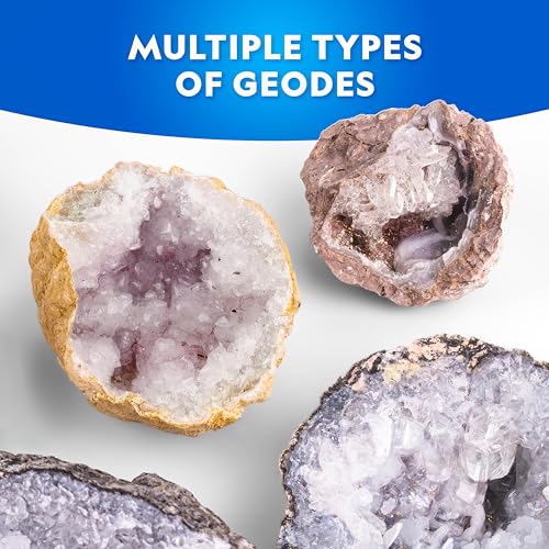 National Geographic Break Open 4 Geodes Earth Science Kit for Kids - style: 4 Geodes Kit