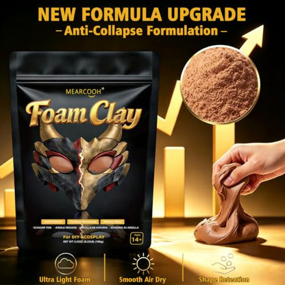 MEARCOOH Modeling air Dry Foam Clay Brown Cosplay Magic Clay 100g (3.53oz) - color: Brown, size: 100g