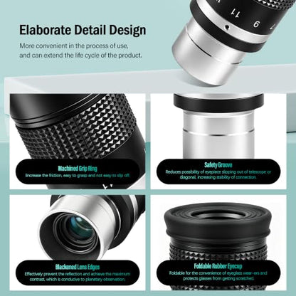 Astromania Zoom Eyepiece, FMC Zoom 7 to 21mm Telescope Eyepiece 1.25 Inch - size: 7-21mm