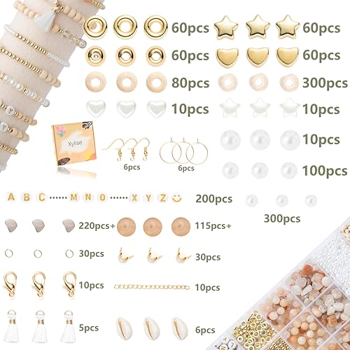 Xylise Jewelry Making Supplies Kit Natural Stone Beads for Irregular Natural Stone with for DIY Craft Bracelet Necklace Earrings for Adults (Pink) - color: Pink