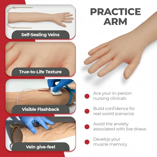 The Apprentice Doctor Phlebotomy Practice Kit – Training Arm for Venipuncture & IV Simulation – Perfect for Medical Students, Nursing Training & Phlebotomy Skill Development