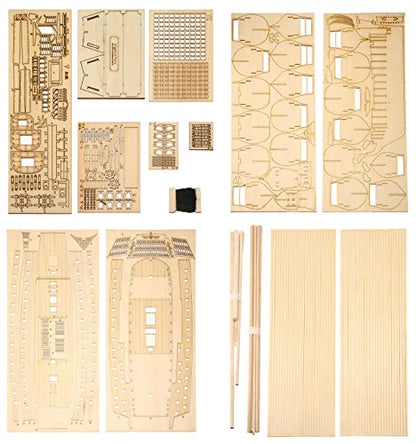 HMS Victory 3D Wooden Puzzle DIY Ship Craft Laser-Cut Model Kits to Build for Adults 1:200