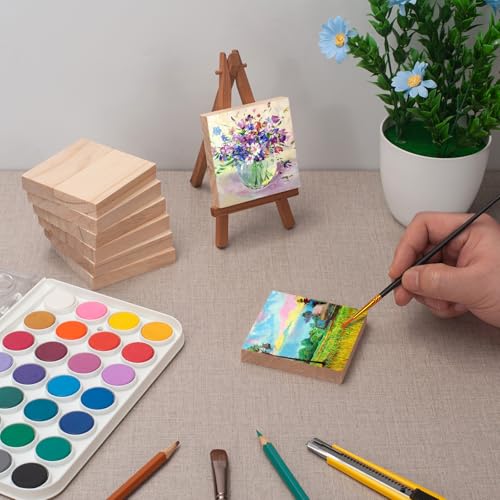 3″ X 3″ Wood Squares Wooden Blocks for Crafts 1/2″ Thick, 8 PCS Blank Wood Blocks Planks Pieces for Crafting, Unfinished Wooden Boards Panels for Paintings, DIY Signs, Woodworking - size: 3″x3″x1/2″ - 8PCS