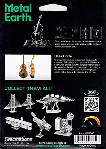 Metal Earth Bass Fiddle 3D Metal Model Kit Fascinations