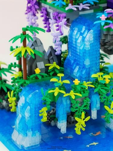 The Moon Palace Chinese Architecture Micro Building Blocks Set with LED Lights, 4574PCS Cherry Blossom Tree Model Kit, Collectible Cultural Gift for Adults & Teens - color: The Moon Palace