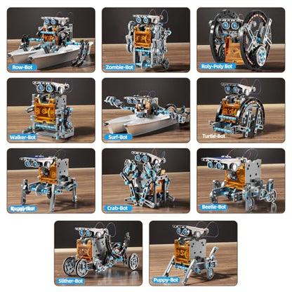 Solar Powered Kits Toys Robotics for Kids Ages 8-12, STEM Toys - color: Gray Kits