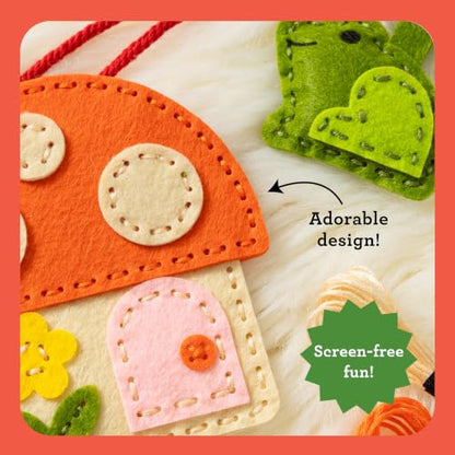 Petit Collage: Toadstool Purse Felt Craft Kit with Frog Charm