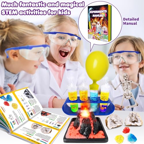 UNGLINGA 150 Experiments Science Kits for Kids Boys Girls, S.T.E.M Kit Toys - style: science kit with 150 experiments