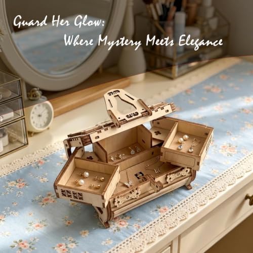 3D Wooden Puzzle Jewelry Box DIY Kit