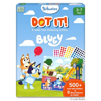 Skillmatics Dot It Bluey – Sticker Art, Travel Toy, Craft Kit for Kids - style: 2. Bluey