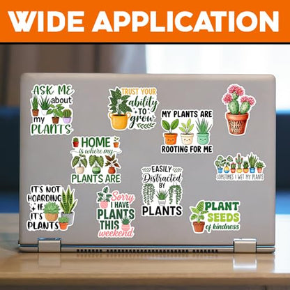 MAIANEY | Funny Plant Lover Sticker Pack 3 Inch – 10PCS Waterproof Vinyl Stickers for Gardeners, Plant Moms, Succulent Lovers – Cute Gardening Aesthetic Decals for Water Bottle Laptop Journal Gift - color: Plant Lover