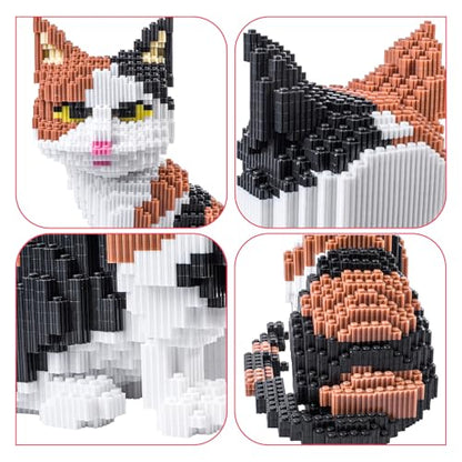 Cat Building Blocks Sets 3D Puzzles Toys Ornaments, 4800pcs Particle Building Blocks, Improve Thinking Concentration, Kids Toys Gifts - color: Cat
