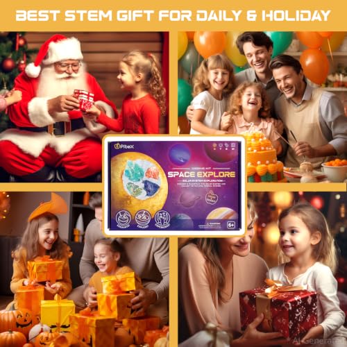 PIBEX Space Explore Gemstone Dig Kit, 30 Rocks & Minerals, 6 Planets - size: 6 Planets (30 Stones)