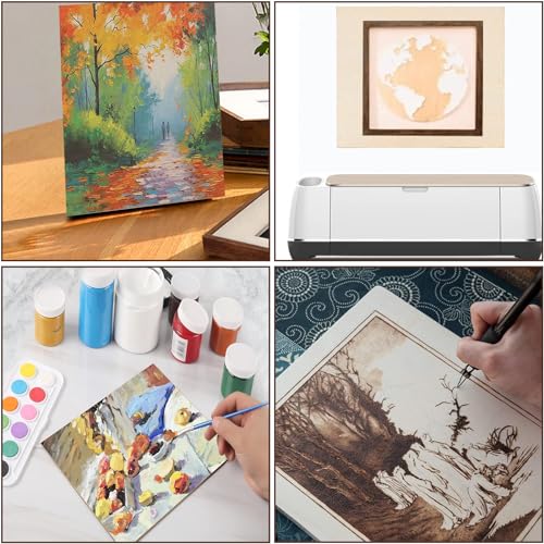Unfinished Wood Pieces,50Pcs Basswood Sheets 1/16,Thin Plywood Wood Sheets for Crafts,Perfect for DIY Projects, Painting, Drawing, Laser,Engraving,Burning and CNC Cutting(150x100x1.5mm)