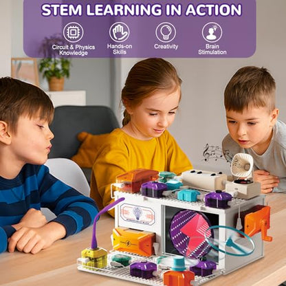 Dollox Science Kits for Kids, Electrical Circuit Exploration Kit with 380+ Projects, Educational Electronics Toy for Boys and Girls, Perfect for Christmas Stocking Stuffers and Birthday Gifts
