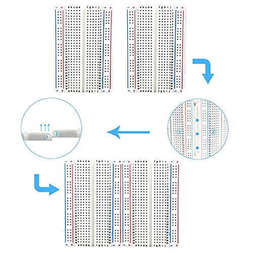 MCIGICM 400 Points Solderless Breadboard, 4 Pcs