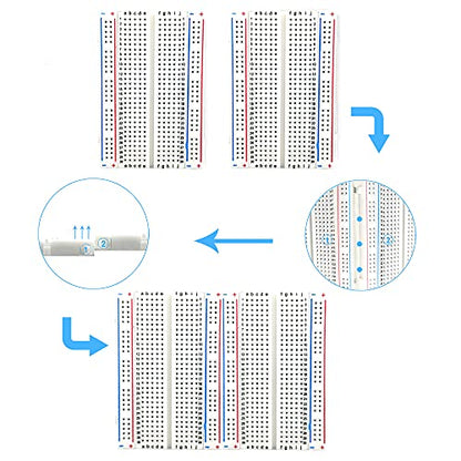 MCIGICM 400 Points Solderless Breadboard, 4 Pcs