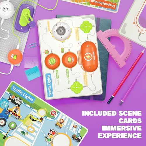 Science Kits for Kids - STEM Kits for Kids, Electronics Exploration Kit, Over 150 Projects, 14 Circuit Parts, STEM Educational Toy Gifts for Kid Boys Girls Ages 3 4 5 6 7 8 9 10 11 12 - style: 150+ Projects