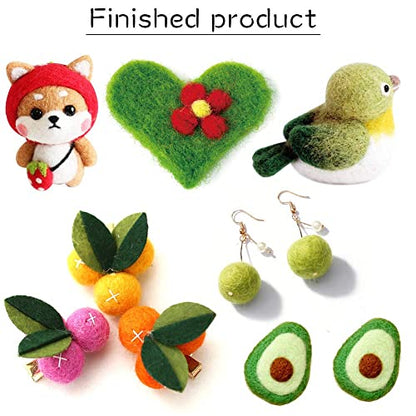 IMZAY Needle Felting Kit, 72 Colors Felting Wool Kit Wool Roving - size: Small+