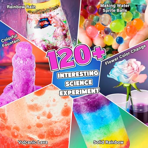 Science Kit for Kids,120 Science Lab Experiments,Scientist Role Play - style: Science kit with 120 experiments