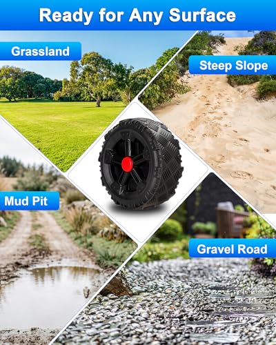 2 Pcs Kids' Electric Car Tire Grips, Rubber Tire Upgrade Kit