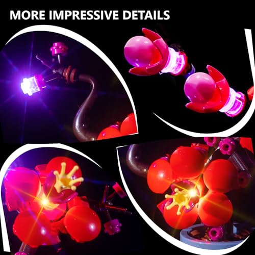 LED Light Kit for Lego Plum Blossom 10369 – Compatible with Lego Botanical Collection Plum Blossom Set, Lighting Set for Flower Model (NOT Included The Building Set) - color: Plum Blossom 10369