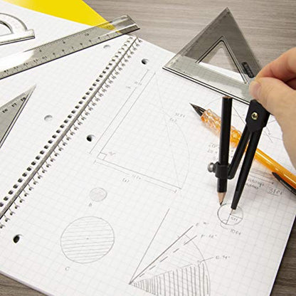 BAZIC Products 4-Piece Geometry Set with Compass, 24-Box - size: 24-Pack