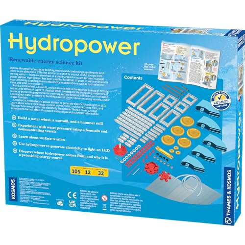 Thames & Kosmos Hydropower Science Kit | 12 Stem Experiments | Learn About Alternative & Renewable Energy, Environmental Science | Parents' Choice Recommended Award Winner