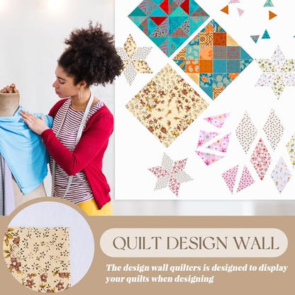 Buryeah 1 Pcs Quilt Design Wall 72 x 60 Inches, No Grid, White - color: White, size: 72 x 60 Inches, style: No Grid