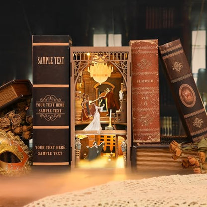 MiniCity Phantom of the Opera Book Nook Kit, DIY 3D Wooden Puzzle with LED - color: Phantom of the Opera