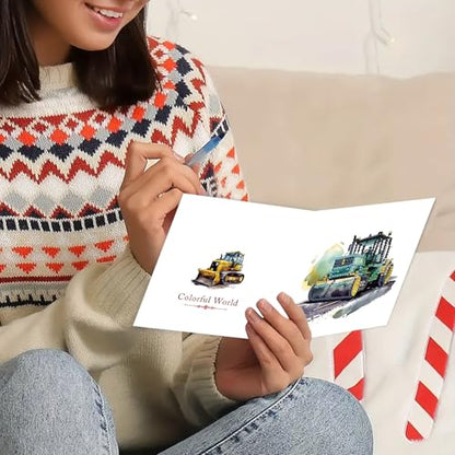 DDGYP DIY Diamond Art Kits for Adults, Greeting Cards for Holiday Birthday - color: Excavator