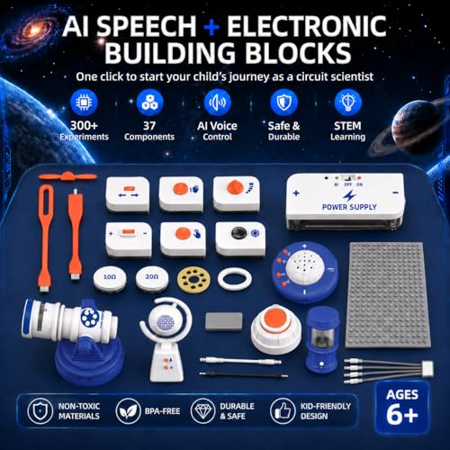 STEM Science Kit for Kids, Electronics Circuit Exploration Toy, 37 PCS - size: Medium - 300+ Projects
