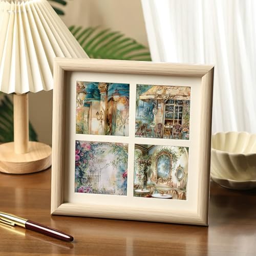 24 Sheets 6"x6" Scrapbook Paper Single-Sided Pattern Decorative Paper - color: 24 sheets-Paris Cafeteria